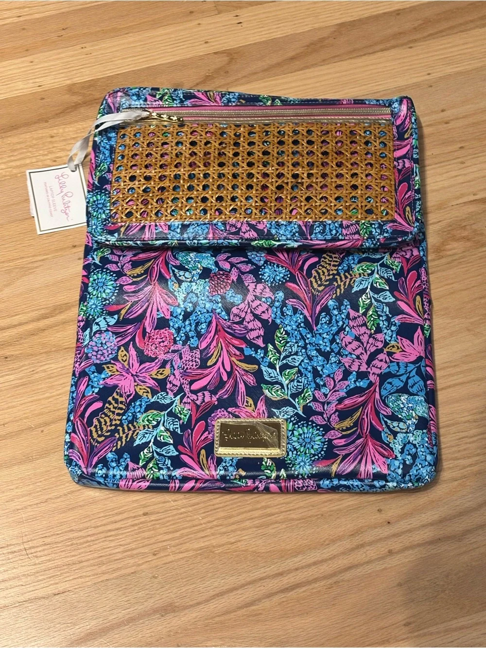 NWT Lilly Pulitzer Calypso Coast Woven laptop sleeve
